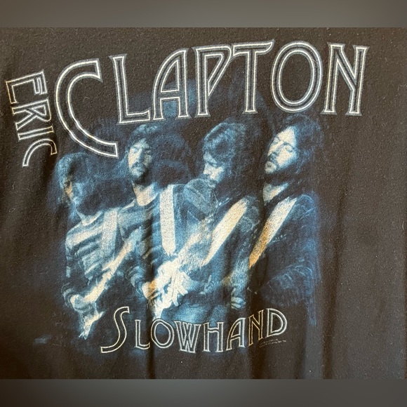 Eric Clapton Slowhand Mens Vintage Black T-Shirt 2005 Large Cotton Bay Island - Picture 3 of 6
